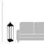 Found & Fable Oversized Black Metal Floor Lantern, Large