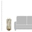 Oversized Round Gold Wire Floor Lantern, 30"
