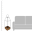 Oversized Metal & Wood Open Floor Lantern, 38"