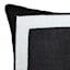 Frames Black Crewel Embroidered Throw Pillow, 18"