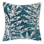 Teal Firefly Floral Embroidered Throw Pillow, 18"