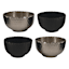 Set of 4 Mixed Mini Hammered Metal Bowls