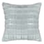 Laila Ali Grey Glittered Plush Grid Throw Pillow, 18"