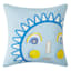 Tracey Boyd Blue Sunny Face Oversized Outdoor Throw Pillow, 20"