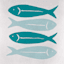 Ty Pennington Blue & White Fish Outdoor Throw Pillow, 16"