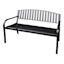 Black Steel Slat Back Patio Bench