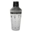 Black Recipe Glass Cocktail Shaker with Lid