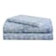 3-Piece Blue Leaf Print Sheet Set, Twin