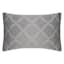 Grey Geo Velvet Oblong Throw Pillow, 13x20