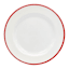Bistro Red Rim Melamine Dinner Plate