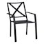 Grammercy Black X-Back Outdoor Dining Chair