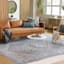 (B785) Colin Blue Medallion Washable Area Rug, 8x10