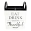 Be Thankful Wooden Flatware Caddy, 6"