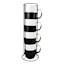 Set of 4 Black & White Color Block Mugs, 14oz