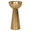 Gold Metal Candle Holder, 9"
