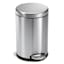 SimpleHuman Round Bathroom Brushed Stainless Steel Step Trash Can, 4.5l (1.2gal)