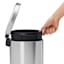 SimpleHuman Round Bathroom Brushed Stainless Steel Step Trash Can, 4.5l (1.2gal)