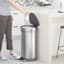 SimpleHuman Stainless Steel Semi-Round Liner Rim Step Trash Can, 45l (11.8gal)