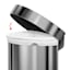 SimpleHuman Stainless Steel Semi-Round Liner Rim Step Trash Can, 45l (11.8gal)