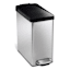 SimpleHuman Profile Brushed Stainless Steel with Black Lid Step Can, 10l (2.6gal)