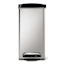 SimpleHuman Profile Brushed Stainless Steel with Black Lid Step Can, 10l (2.6gal)
