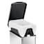SimpleHuman Profile Brushed Stainless Steel with Black Lid Step Can, 10l (2.6gal)