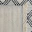 (B709) Found & Fable Goa Black Diamond Design Area Rug, 7x9