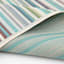 (E441) Scope Aqua Green Striped Outdoor Area Rug, 5x7