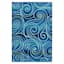 (E442) Scope Blue Wave Outdoor Accent Rug, 2x4