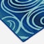 (E442) Scope Blue Wave Outdoor Accent Rug, 2x4