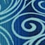 (E442) Scope Blue Wave Outdoor Accent Rug, 2x4