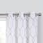 2-Pack Riley White & Gray Embroidered Blackout Curtain Panels, 84"
