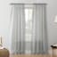 Erica Silver Rod Pocket Sheer Curtain Panel, 63"