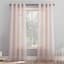 Erica Blush Grommet Sheer Curtain Panel, 84"