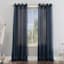 Erica Navy Blue Grommet Sheer Curtain Panel, 84"