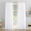Maddie White Tab Top Light Filtering Curtain Panel, 84"