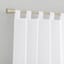 Maddie White Tab Top Light Filtering Curtain Panel, 84"