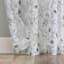 Grey & White Poppy Print Rod Pocket Sheer Curtain Panel, 84"