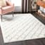(B746) Elenor Ivory Geometric Area Rug, 5x7