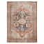 (B753) Riley Brown Multicolor Medallion Area Rug, 5x7