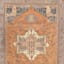 (B755) Honeybloom Aria Orange Multicolor Medallion Area Rug, 5x7