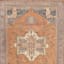 (B755) Honeybloom Aria Orange Multicolor Medallion Area Rug, 8x10