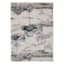 (B757) Miramar Ivory Abstract Area Rug, 5x7