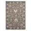 (B803) Antiqua Dark Grey Floral Area Rug, 7x10