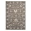 (B803) Antiqua Dark Grey Floral Accent Rug, 3x4