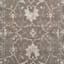 (B803) Antiqua Dark Grey Floral Accent Rug, 3x4