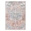 (B811) Amore Rust & Blue Medallion Area Rug, 5x7