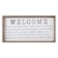 Honeybloom Framed Welcome Sentiment Canvas Wall Sign, 20x10