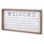 Honeybloom Framed Welcome Sentiment Canvas Wall Sign, 20x10