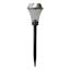 3-Lumens LED Silver Metal Solar Pathway Light